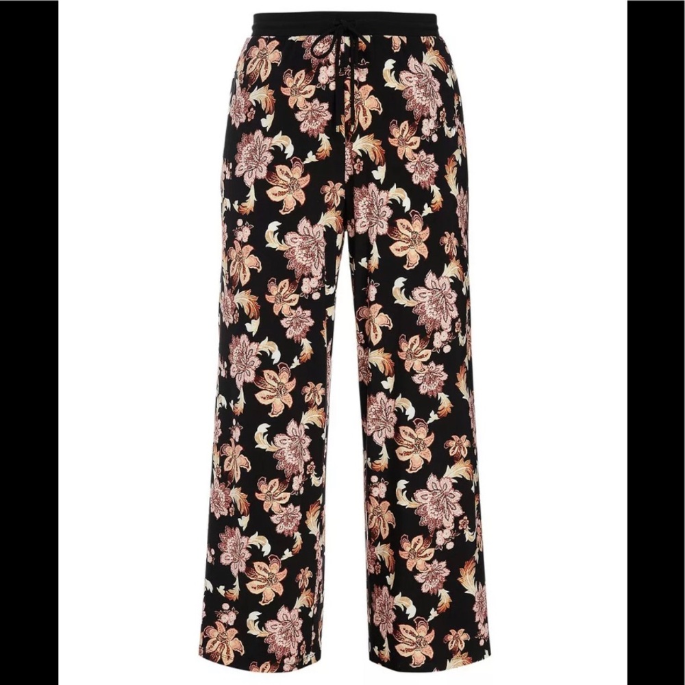 NEW! LAUREN RALPH LAUREN FLORAL WIDE LEG PETITE DRESSY PANTS
